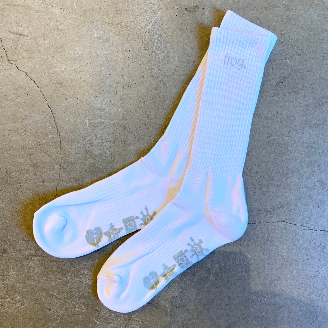 [FROG] Frog  Socks - WHITE