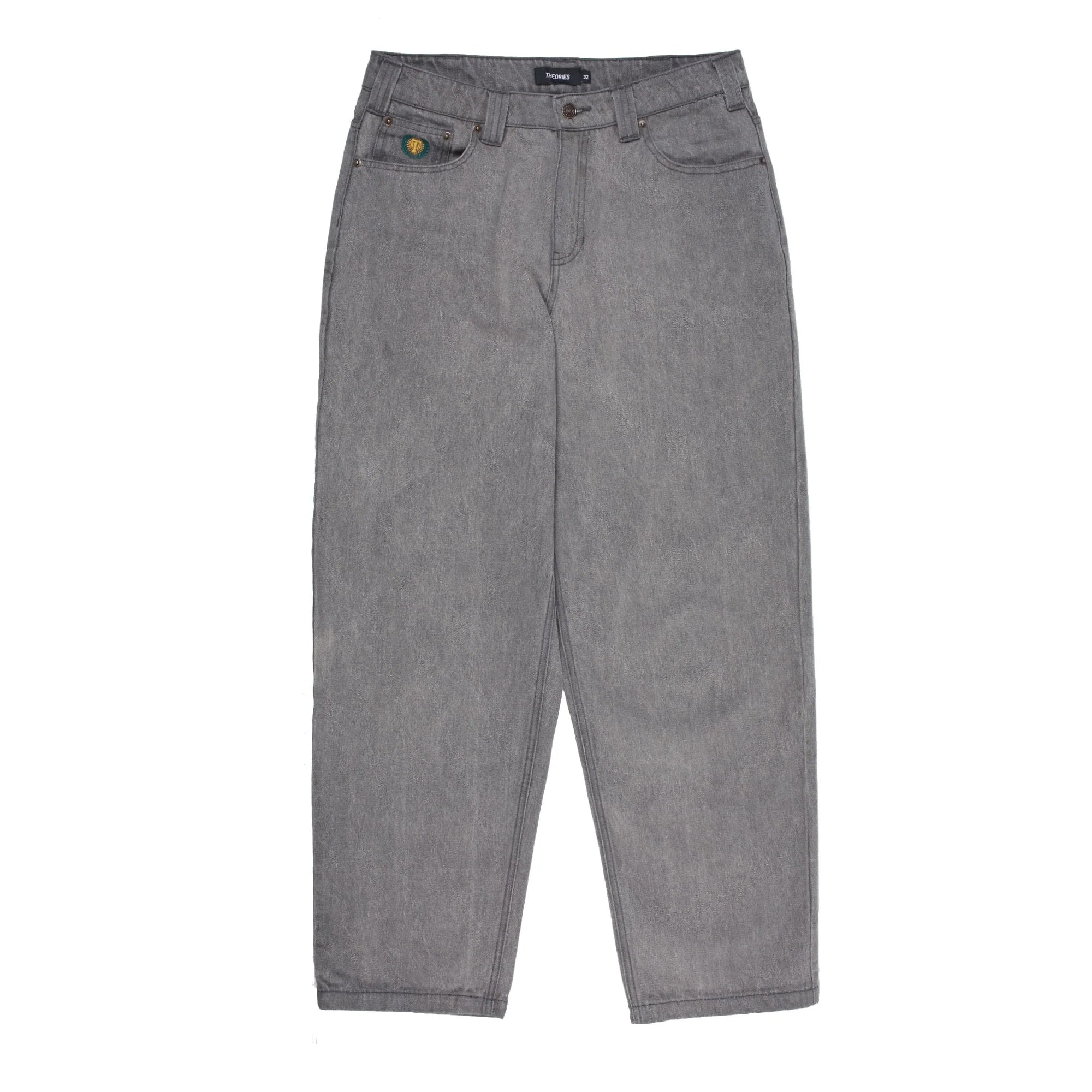 THEORIES PLAZA DENIM PANT / KHAKI CONTRAST STITCH