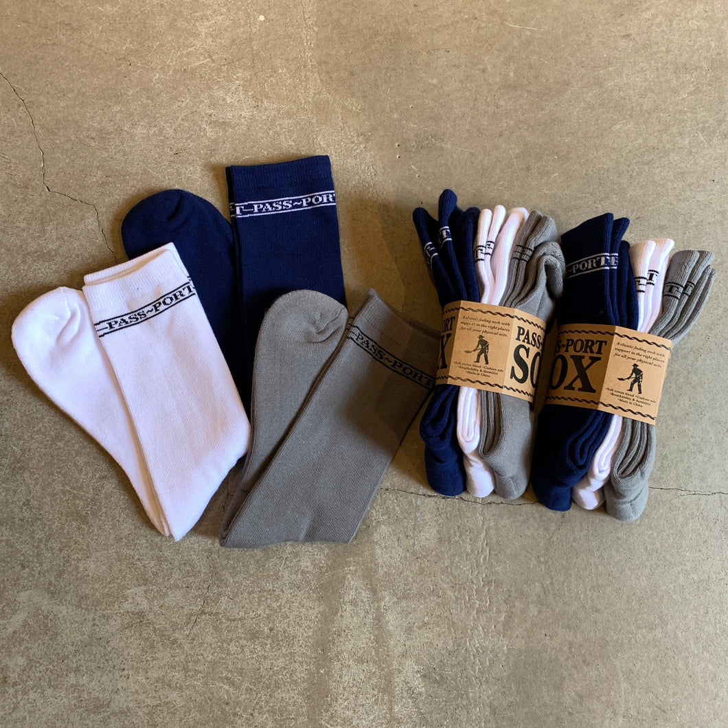 [PASS~PORT] Pass~Port Hi Sox 3Pack - Navy / White / Grey