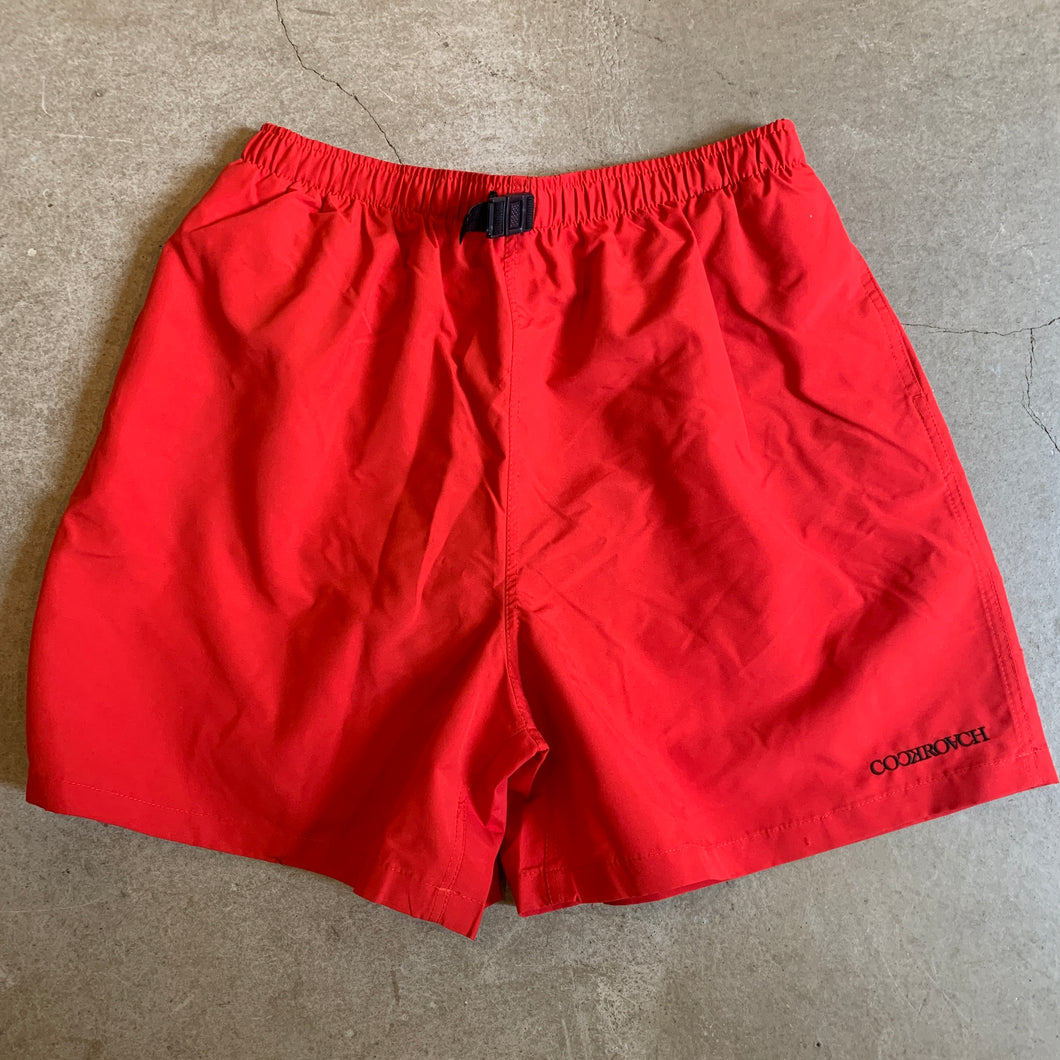 [COCKROACH] OG LOGO STITCH SWIM SHORTS - RED