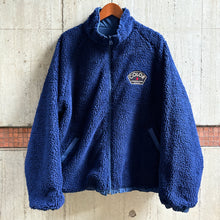 画像をギャラリービューアに読み込む, [COLOR COMMUNICATIONS] JACKET / DRIP EMB NYLON BOA REVERSIBLE - NAVY
