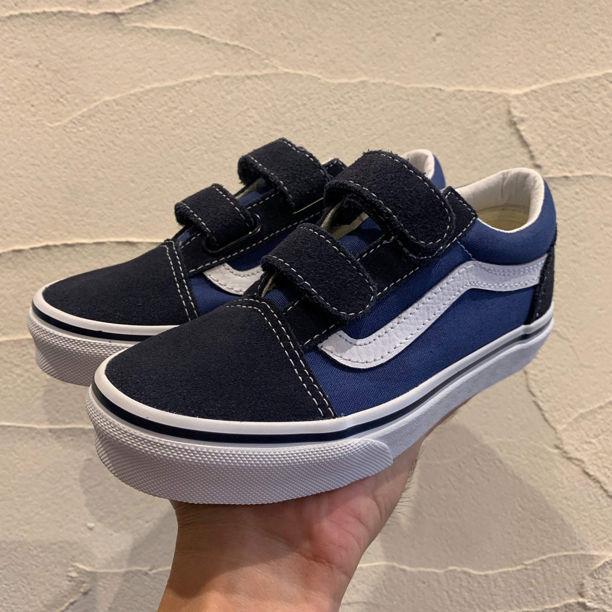 VANS KIDS OLD SKOOL V NAVY TRUE WHITE