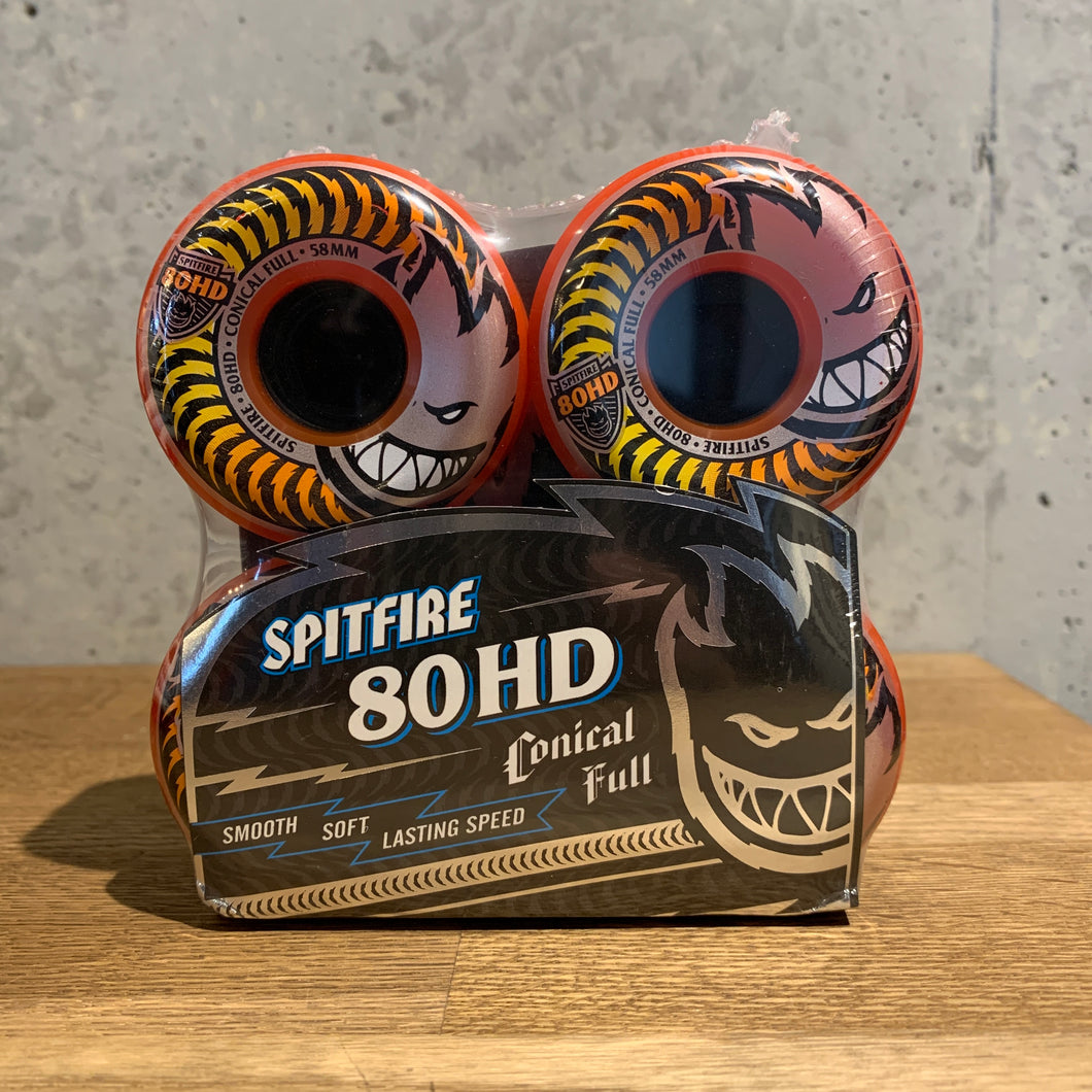 [SPITFIRE] 80HD CRUISER WHEEL CONICAL FULL ORANGE - 58mm