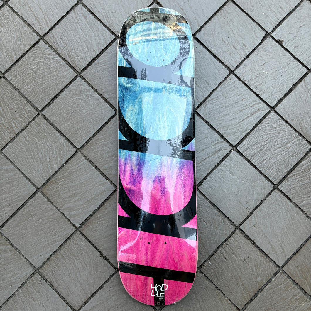 [HODDLE] HODDLE LOGO DECK STAIN PINK BLUE - 8.0