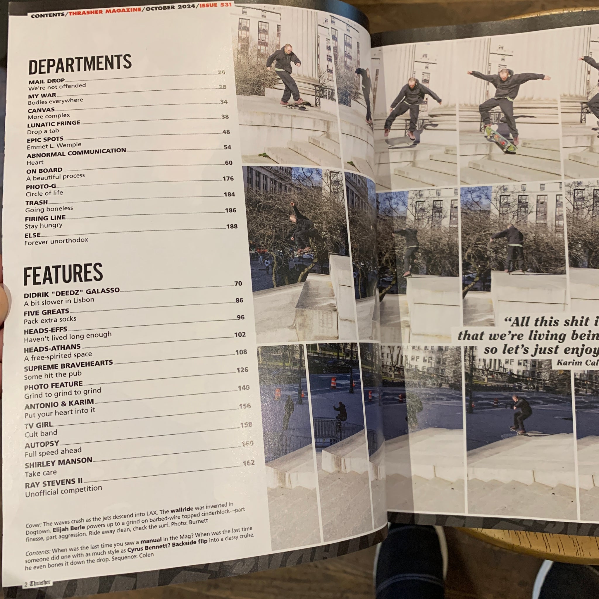 THRASHER MAGAZINE] OCTOBER 2024 issue #530 JOSEPH CAMPOS x