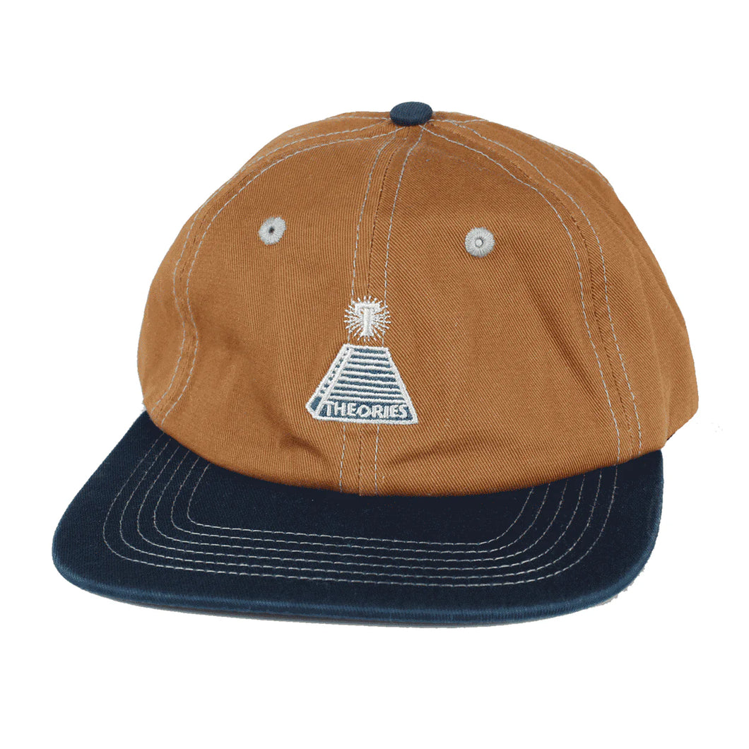 [THEORIES] SCRIBBLE EMBROIDERED STRAPBACK HAT - COPPER/NAVY